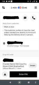 Leave at the door, are you sure?