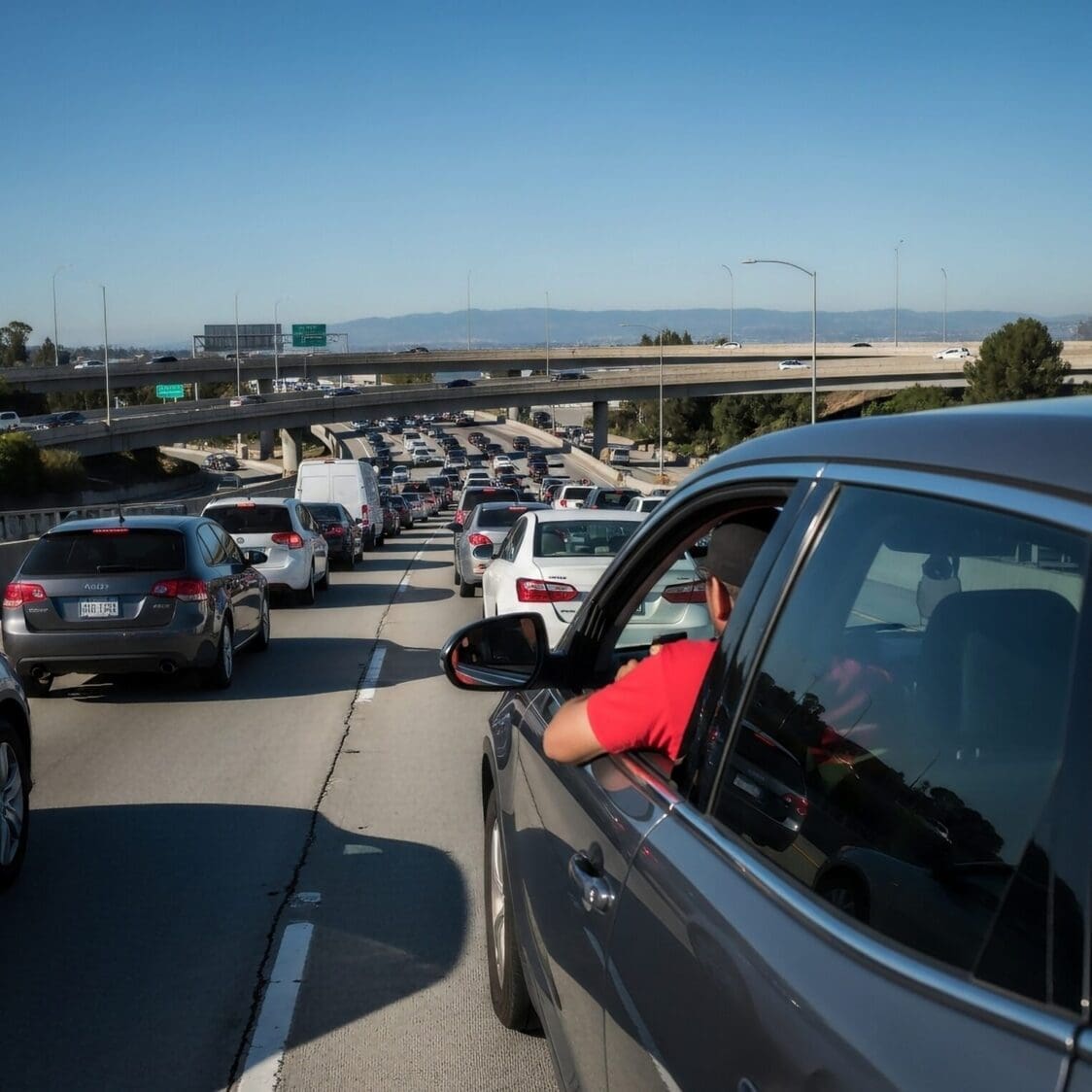 The traffic jam delivery and the best foot forward